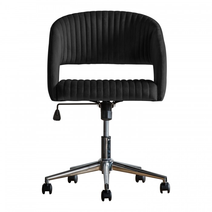 Murray Swivel Chair Black Velvet